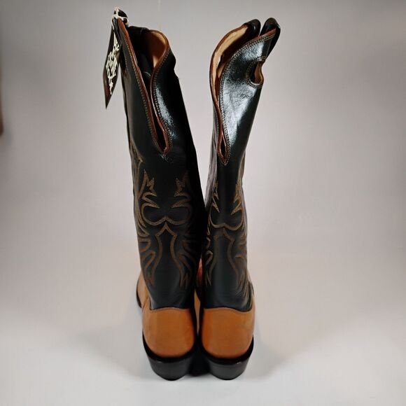 Nocona NOS Bullhide Tan & Green Western Cowboy Boots Size 10 Model 6532 70 603 main image 8